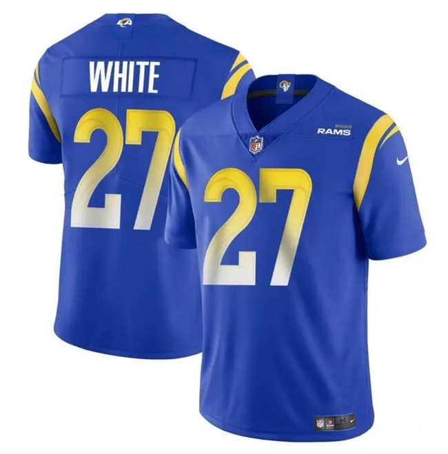 Men & Women & Youth Los Angeles Rams #27 TreDavious White Blue Vapor Untouchable Football Stitched Jersey->los angeles rams->NFL Jersey